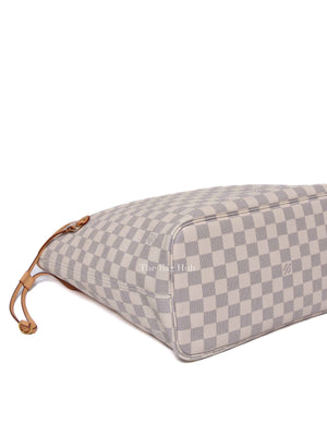 Louis Vuitton Rose Ballerine Damier Azur Neo Neverfull MM Tote Bag