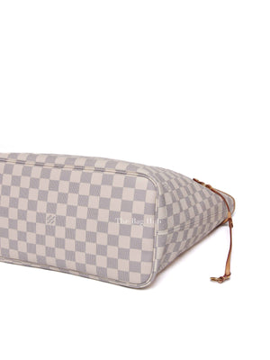 Louis Vuitton Rose Ballerine Damier Azur Neo Neverfull MM Tote Bag