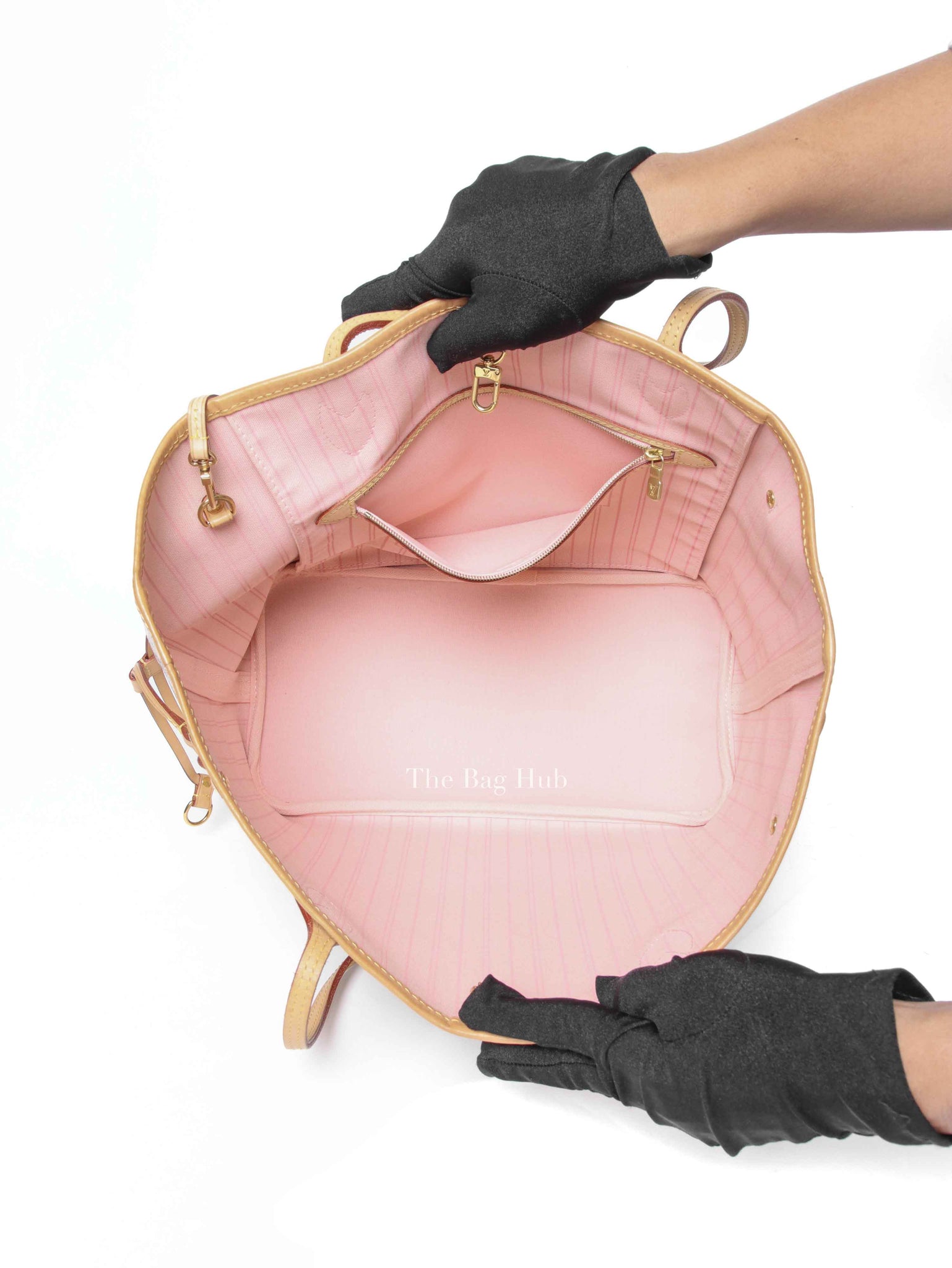 Louis Vuitton Rose Ballerine Damier Azur Neo Neverfull MM Tote Bag