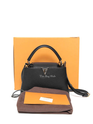 Louis Vuitton Noir Capucines MM Shoulder Bag