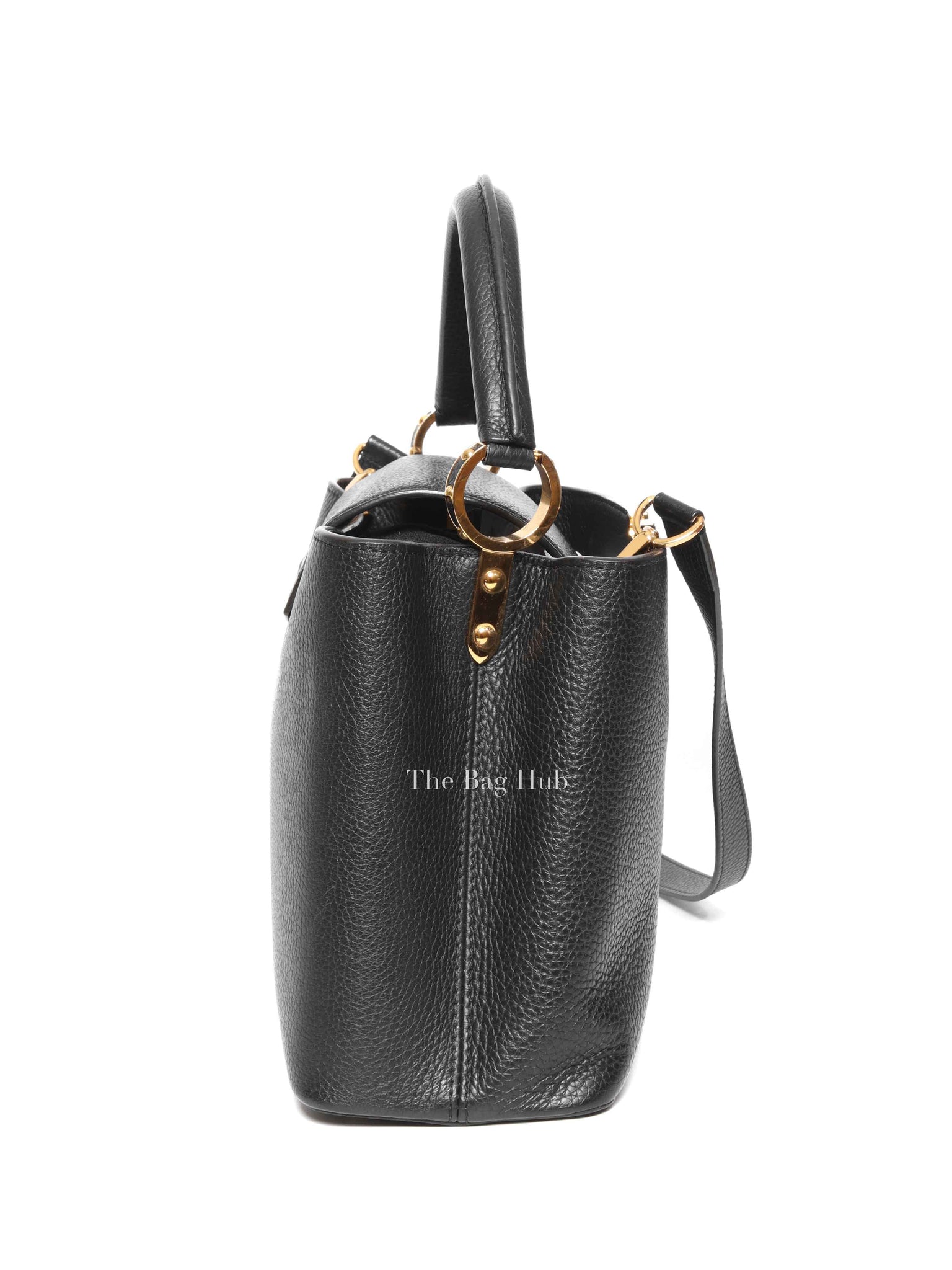 Louis Vuitton Noir Capucines MM Shoulder Bag
