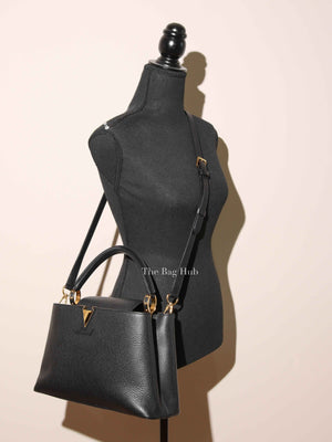 Louis Vuitton Noir Capucines MM Shoulder Bag