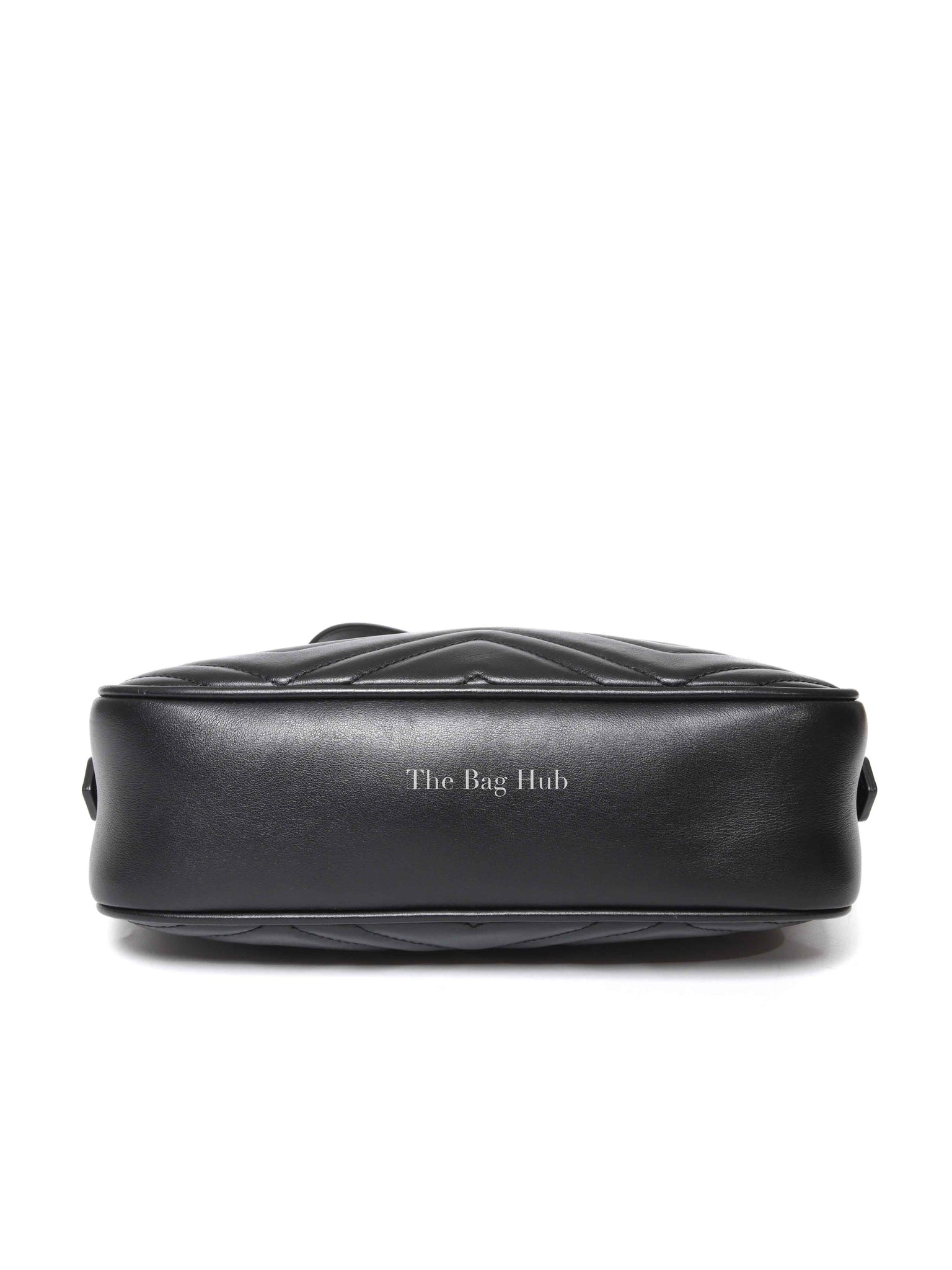 Gucci Black Leather GG Marmont Small Camera Bag
