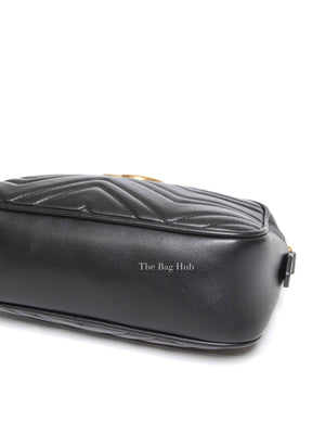 Gucci Black Leather GG Marmont Small Camera Bag