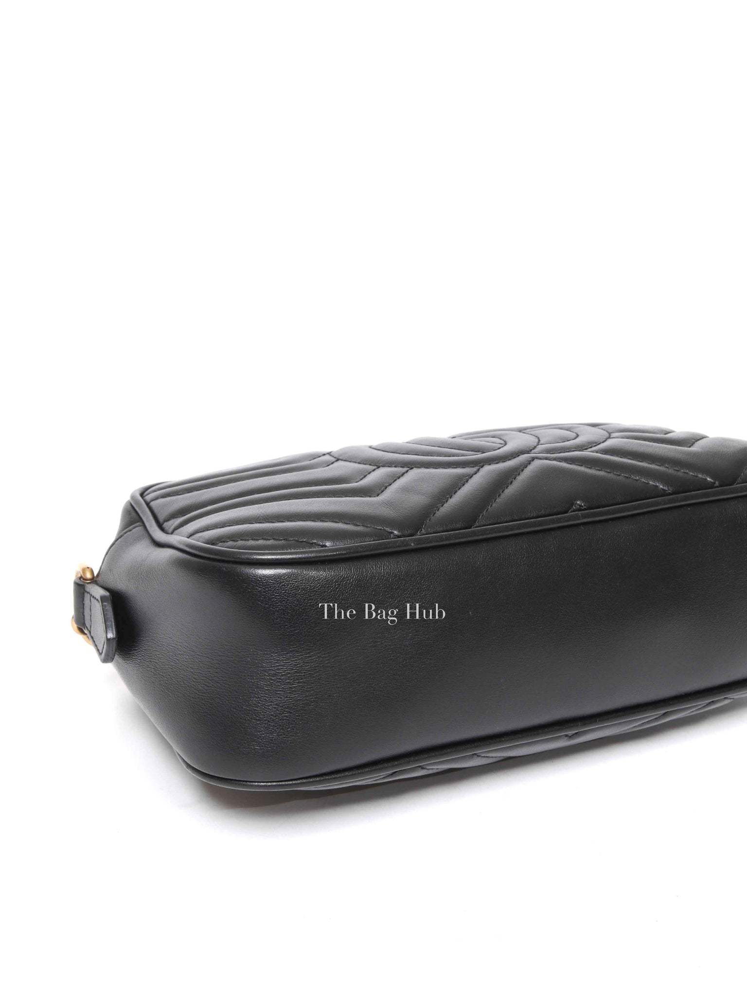 Gucci Black Leather GG Marmont Small Camera Bag