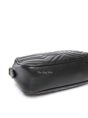 Gucci Black Leather GG Marmont Small Camera Bag