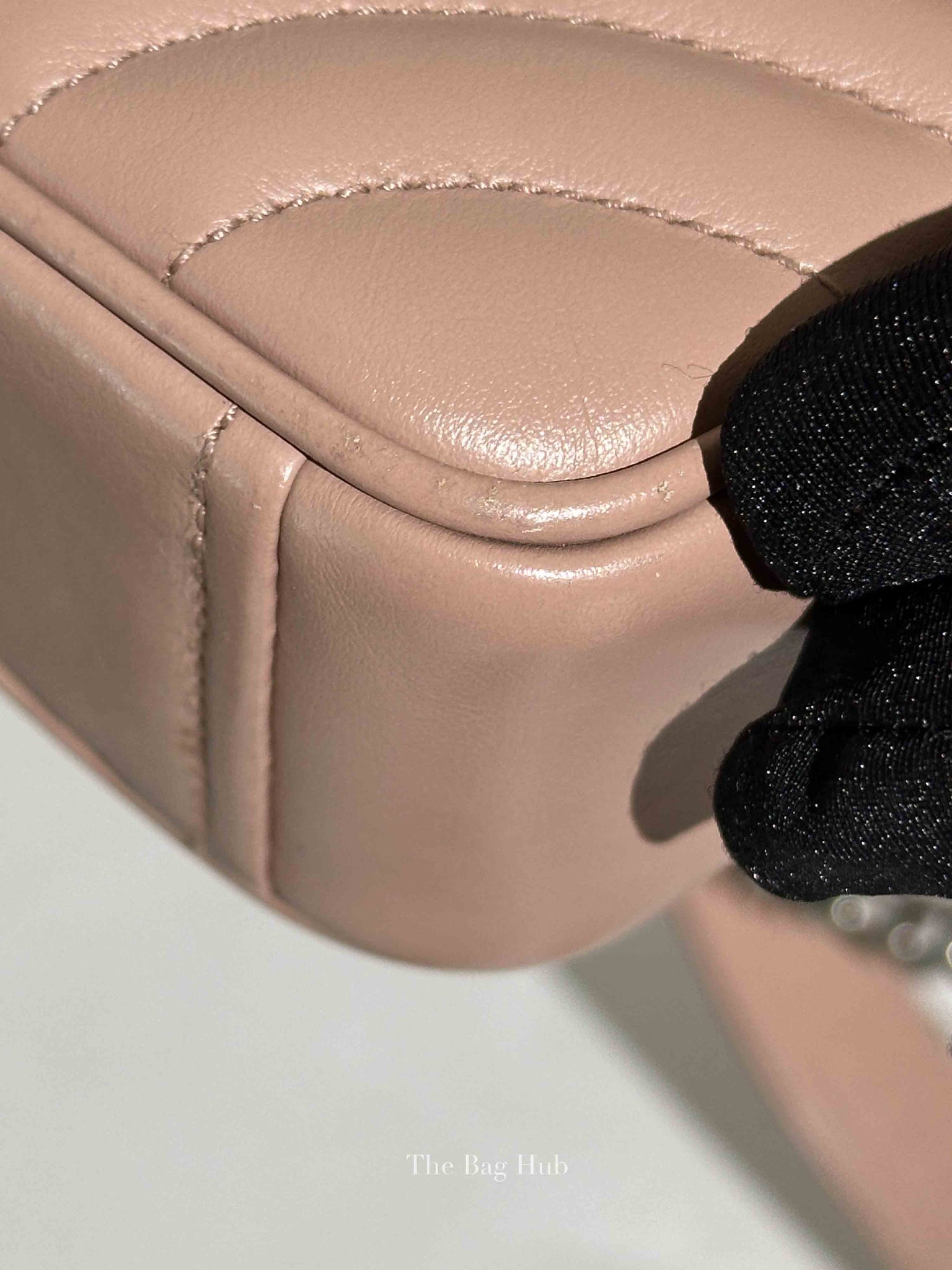 Prada Cipria Soft Calfskin Impunture Diagramme Medium Chain Flap Shoulder Bag