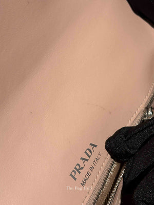 Prada Cipria Soft Calfskin Impunture Diagramme Medium Chain Flap Shoulder Bag