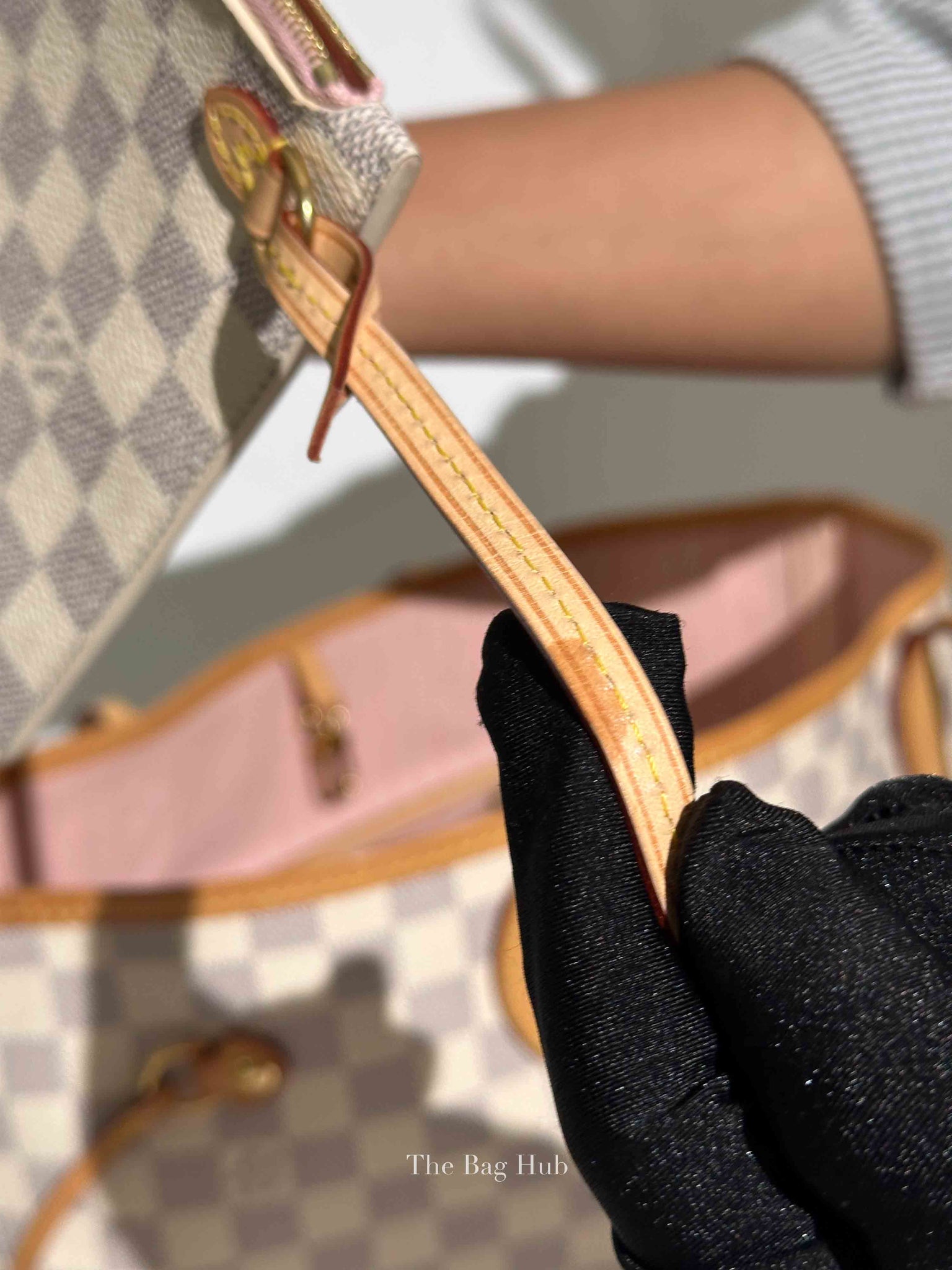 Louis Vuitton Rose Ballerine Damier Azur Neo Neverfull MM Tote Bag