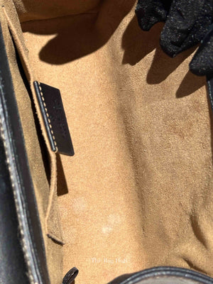 Gucci Beige/Black GG Supreme Monogram Calfskin Small Padlock Shoulder Bag