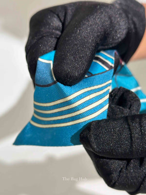 Hermes Blue Sportif Silk Twilly