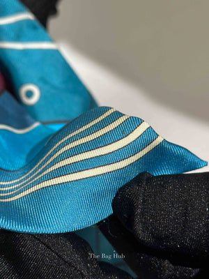 Hermes Blue Sportif Silk Twilly