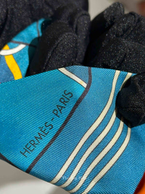 Hermes Blue Sportif Silk Twilly