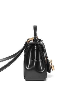 Celine Black Satinated Calfskin Mini 16 Shoulder Bag