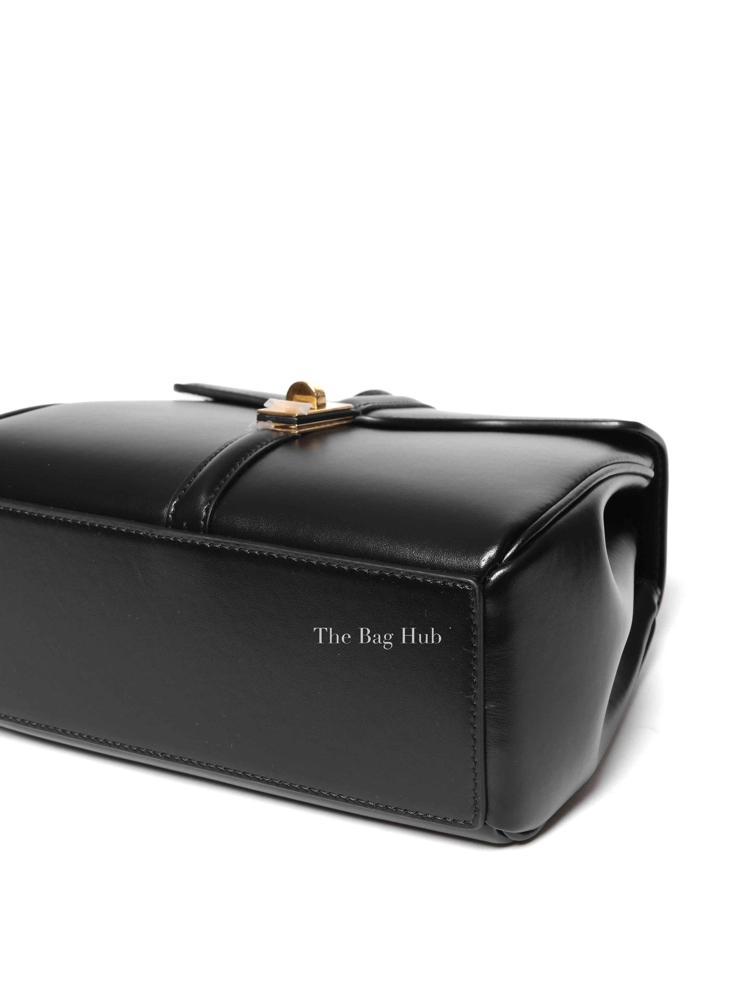 Celine Black Satinated Calfskin Mini 16 Shoulder Bag