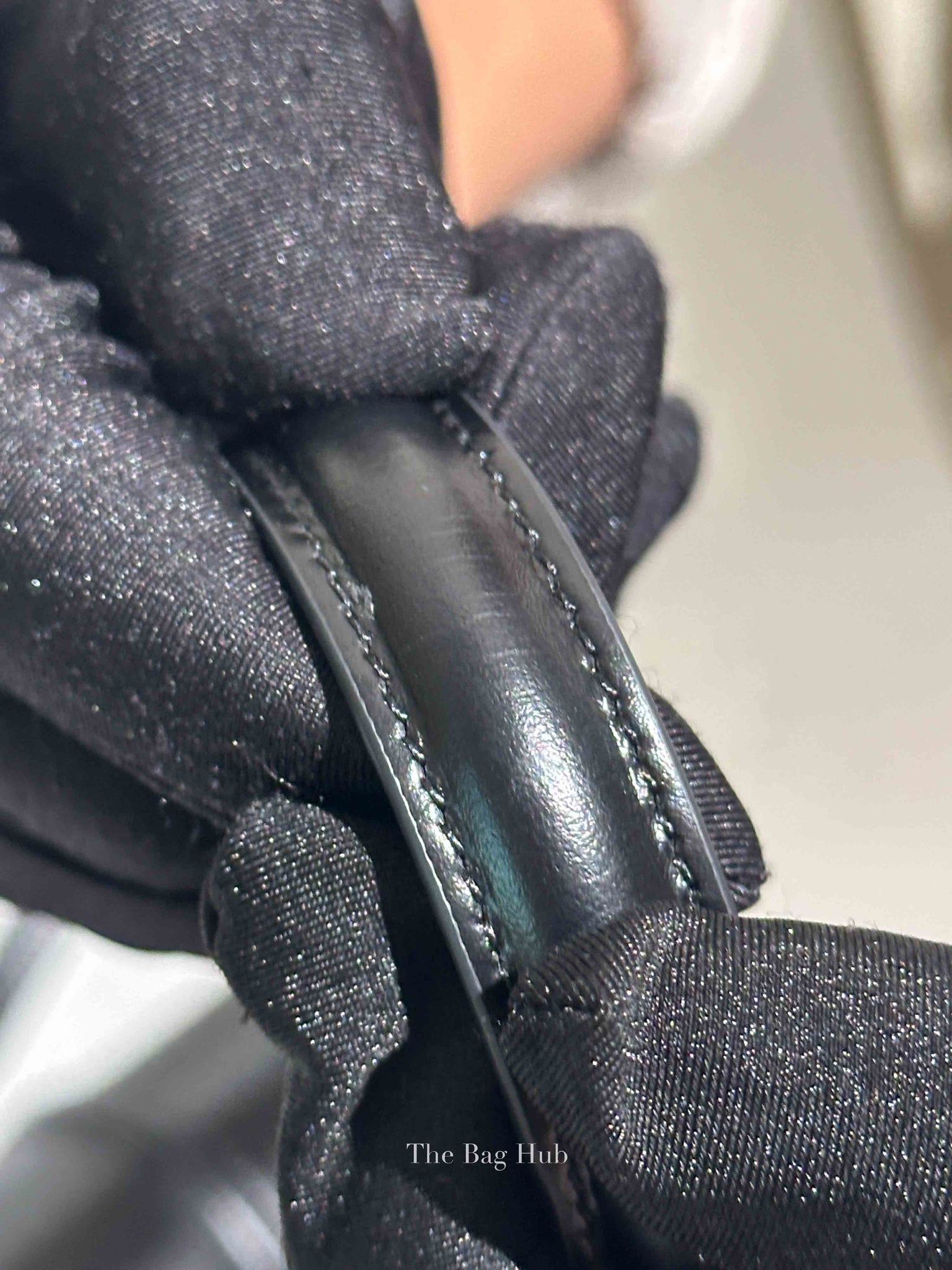 Celine Black Satinated Calfskin Mini 16 Shoulder Bag