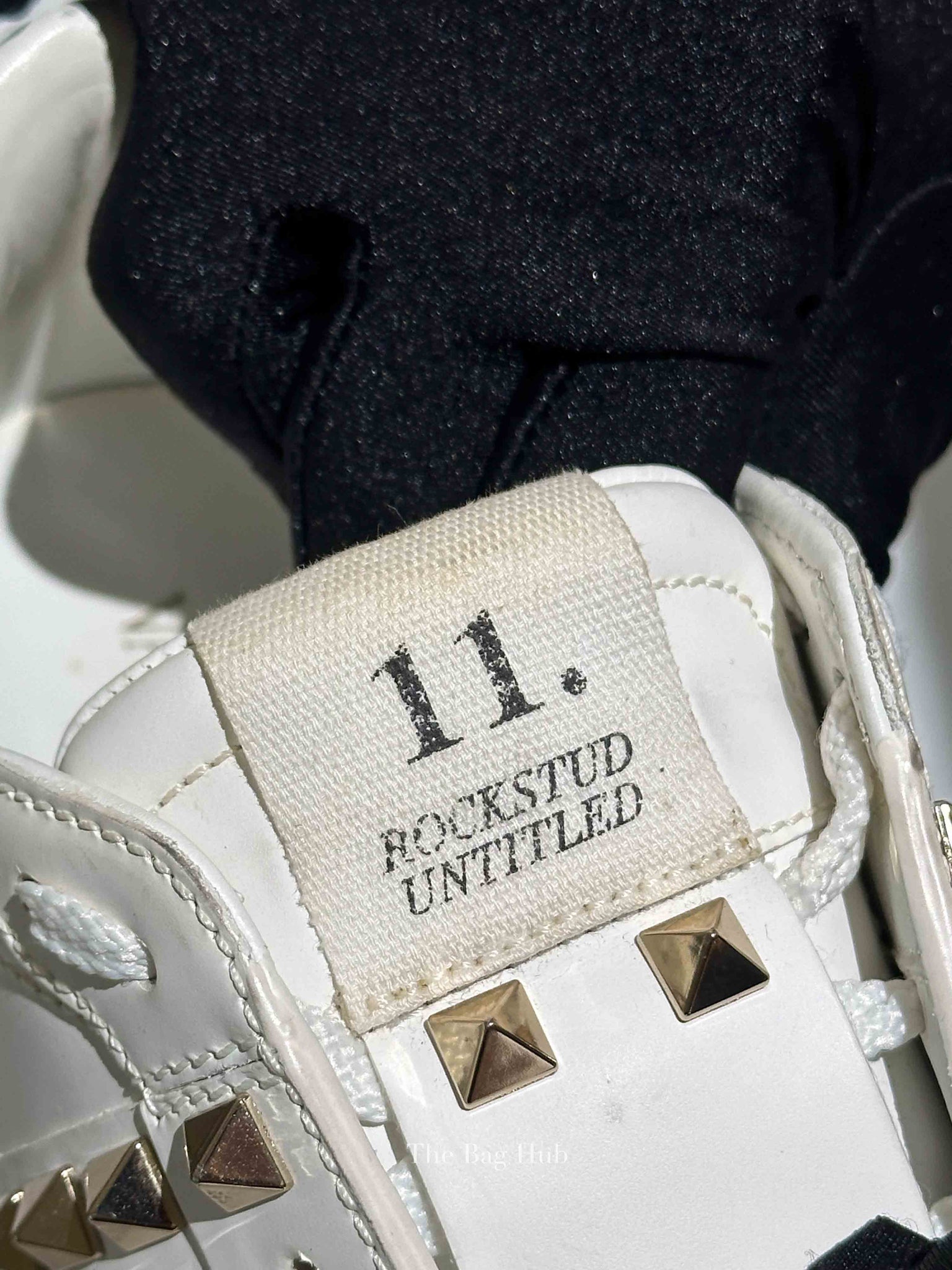 Valentino White Calfskin Rockstud Untitled Open Sneakers Size 35.5