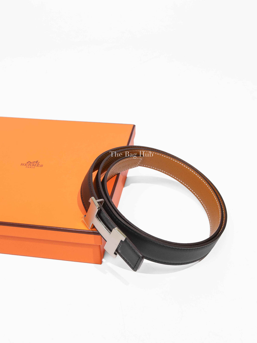 Hermes Noir/Gold Mini Constance Reversible Belt 85 24mm PHW