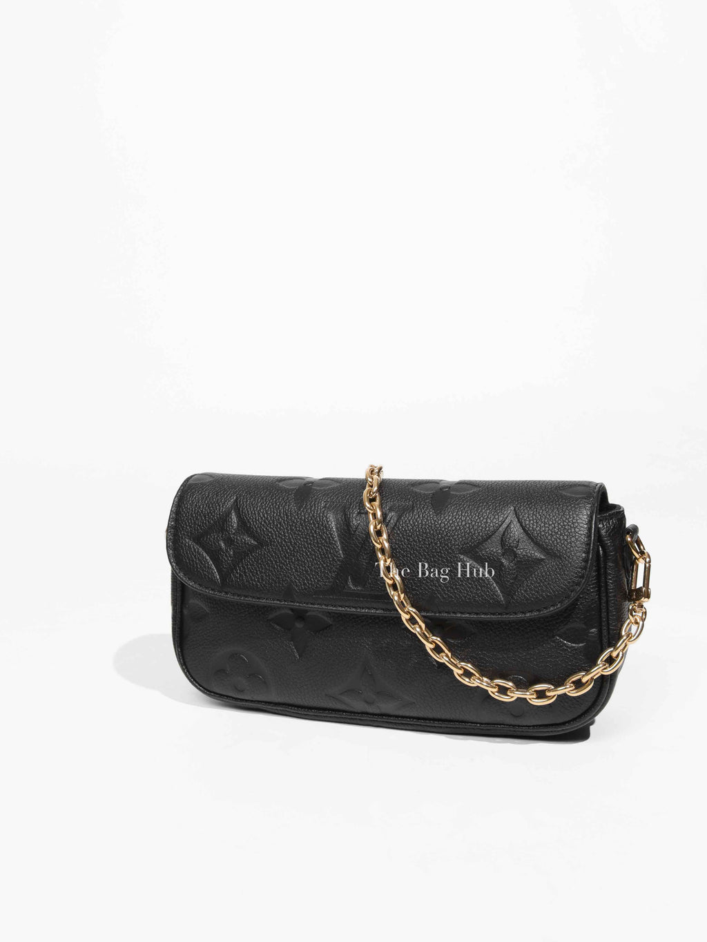Louis Vuitton Black Monogram Empreinte Leather Wallet On Chain Ivy Bag