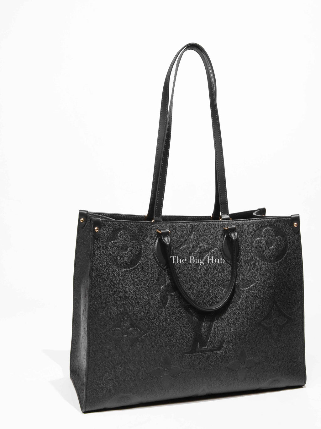 Louis Vuitton Black Monogram Empreinte Leather OnTheGo GM Tote Bag
