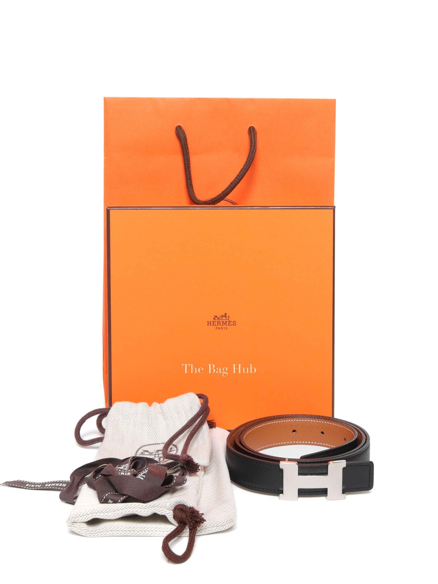 Hermes Noir/Gold Mini Constance Reversible Belt 85 24mm PHW
