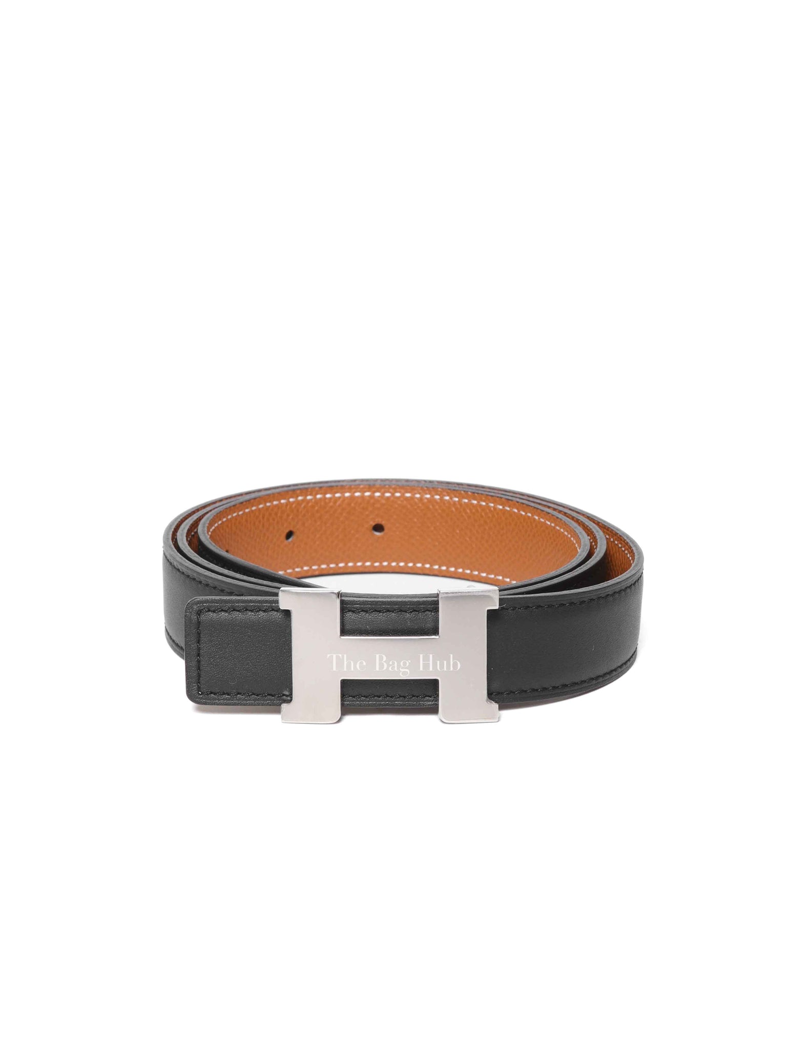 Hermes Noir/Gold Mini Constance Reversible Belt 85 24mm PHW