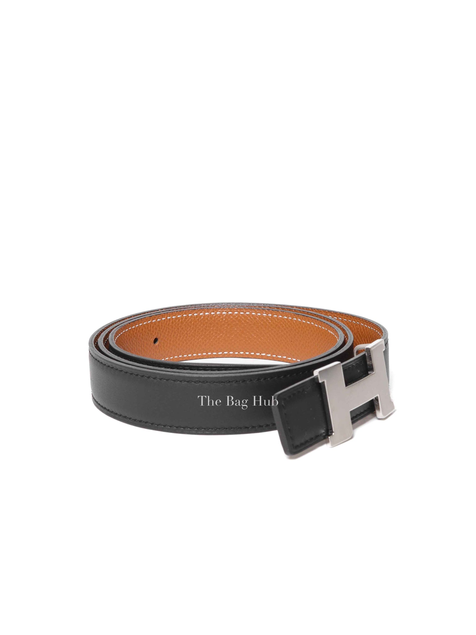 Hermes Noir/Gold Mini Constance Reversible Belt 85 24mm PHW