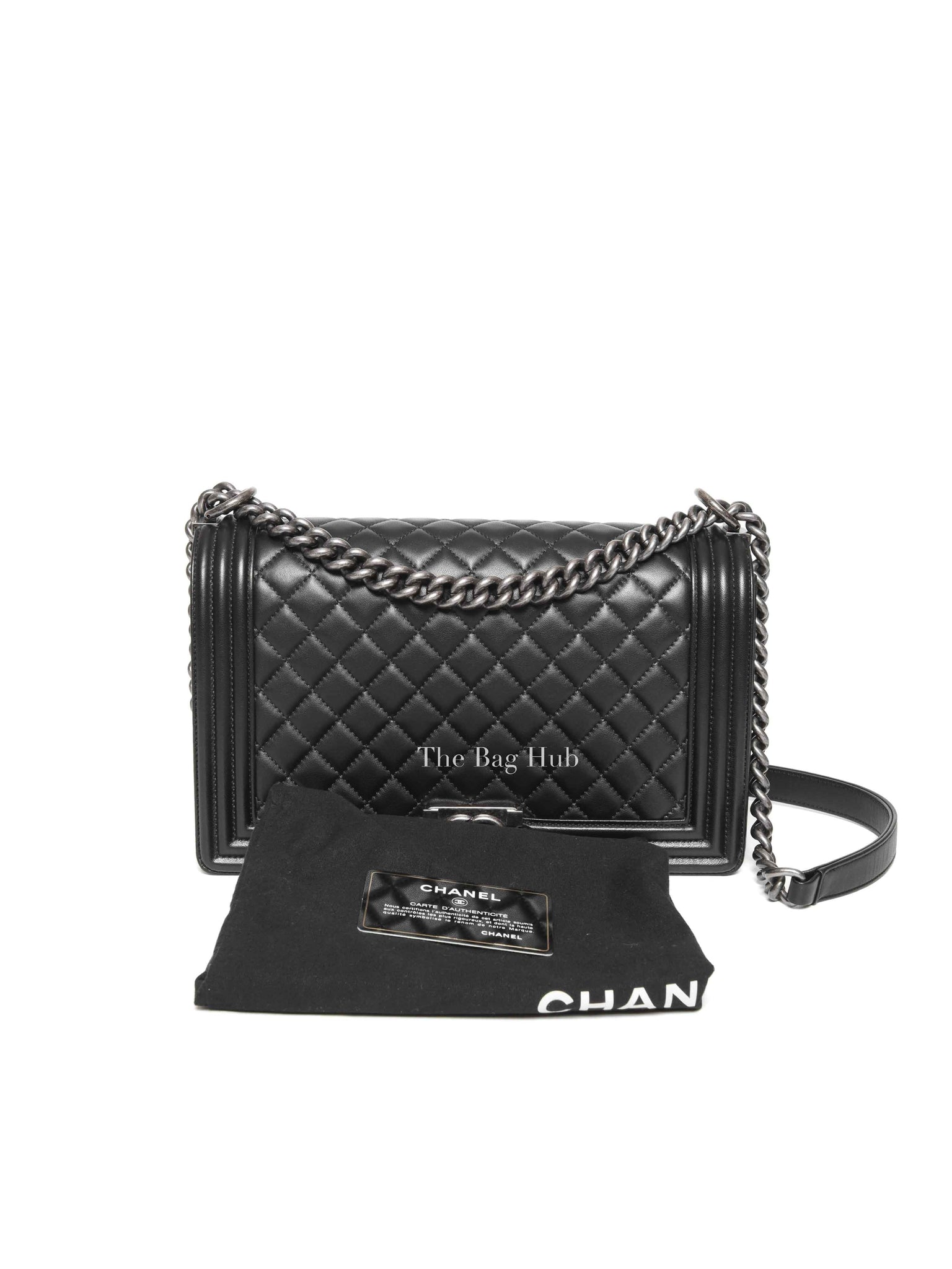 Chanel Black Calfskin Large Le Boy RHW