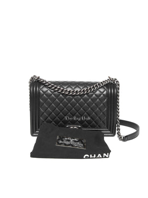 Chanel Black Calfskin Large Le Boy RHW