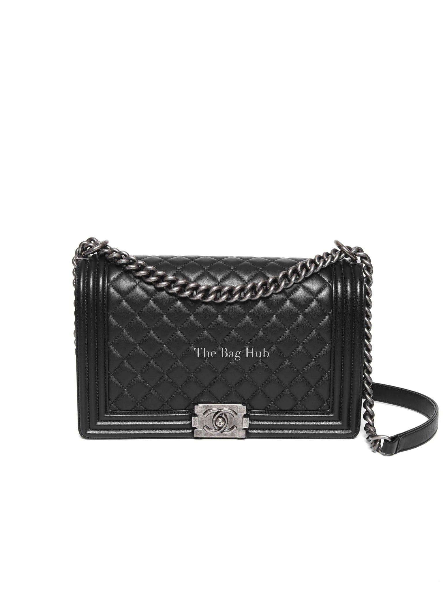 Chanel Black Calfskin Large Le Boy RHW