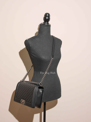 Chanel Black Calfskin Large Le Boy RHW