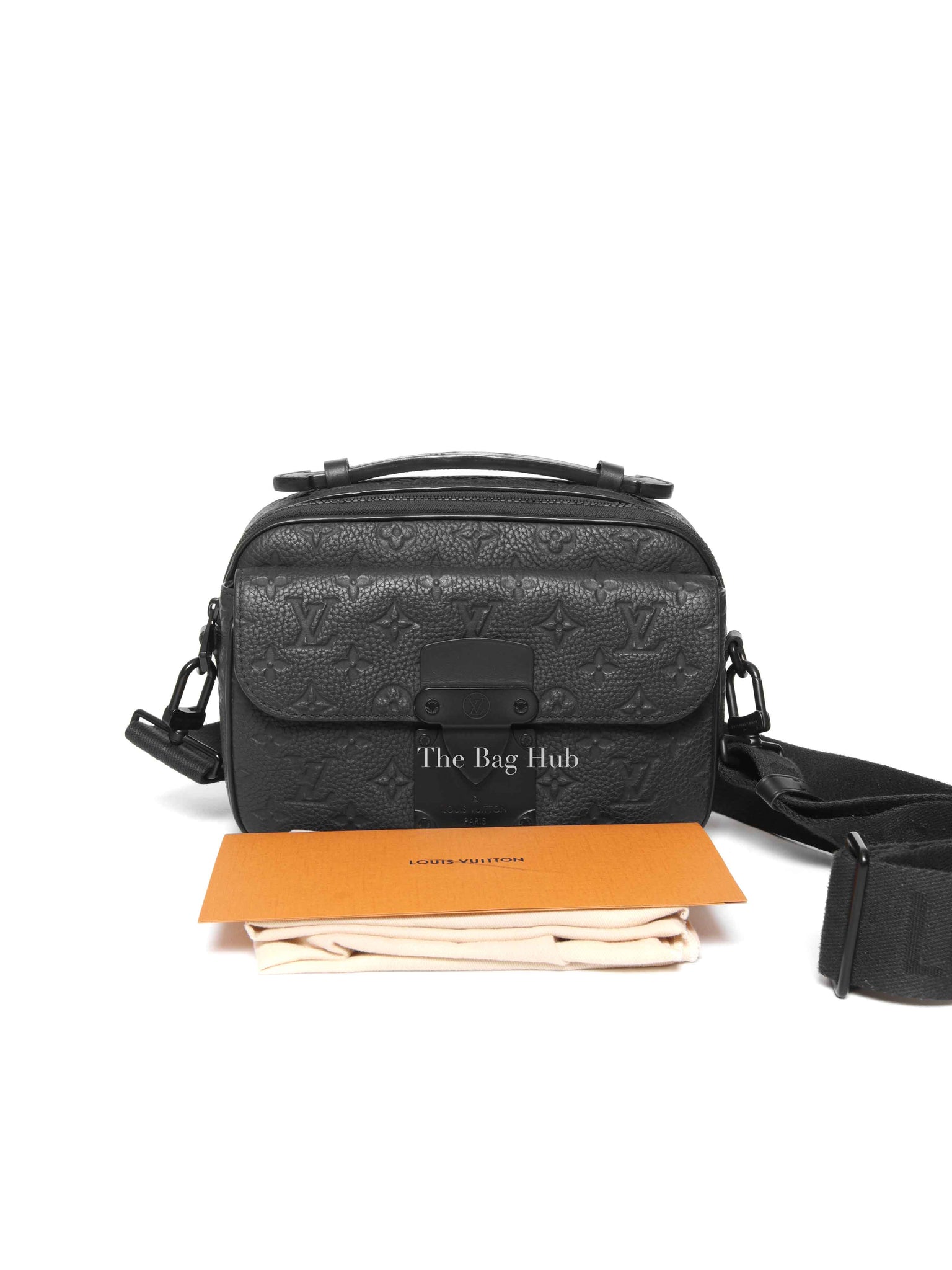 Louis Vuitton Black Taurillon S Lock Messenger Bag