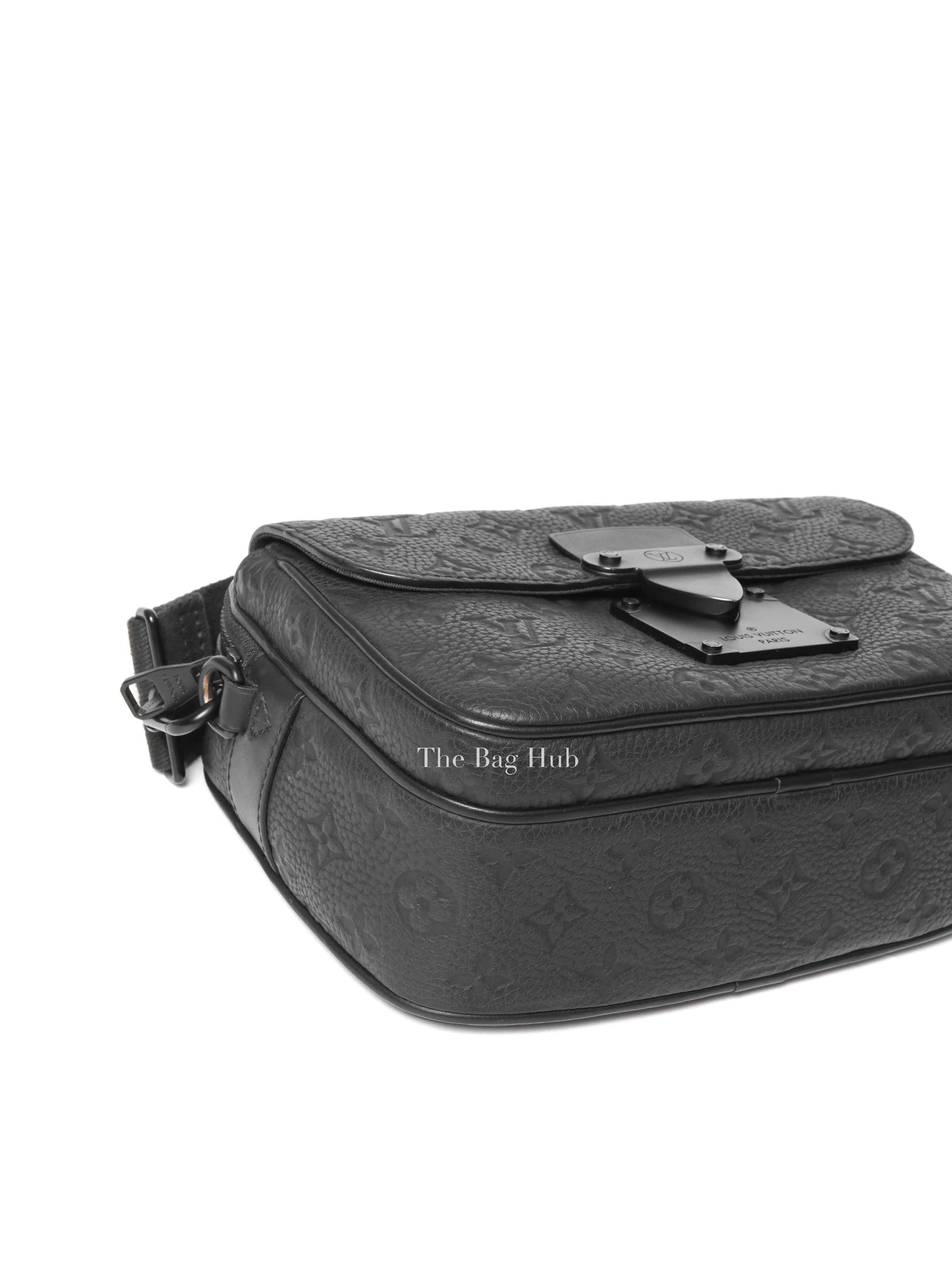 Louis Vuitton Black Taurillon S Lock Messenger Bag
