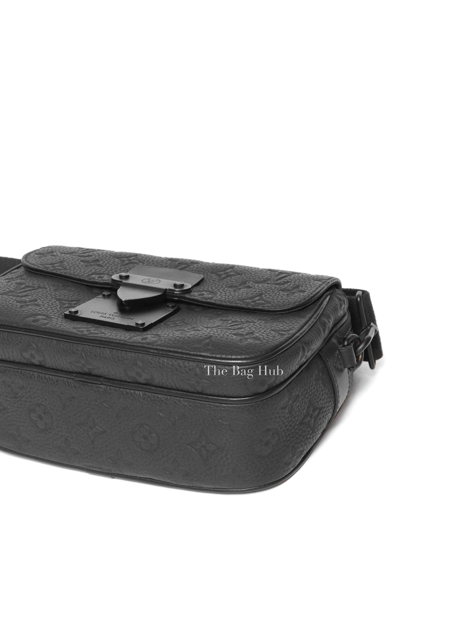 Louis Vuitton Black Taurillon S Lock Messenger Bag