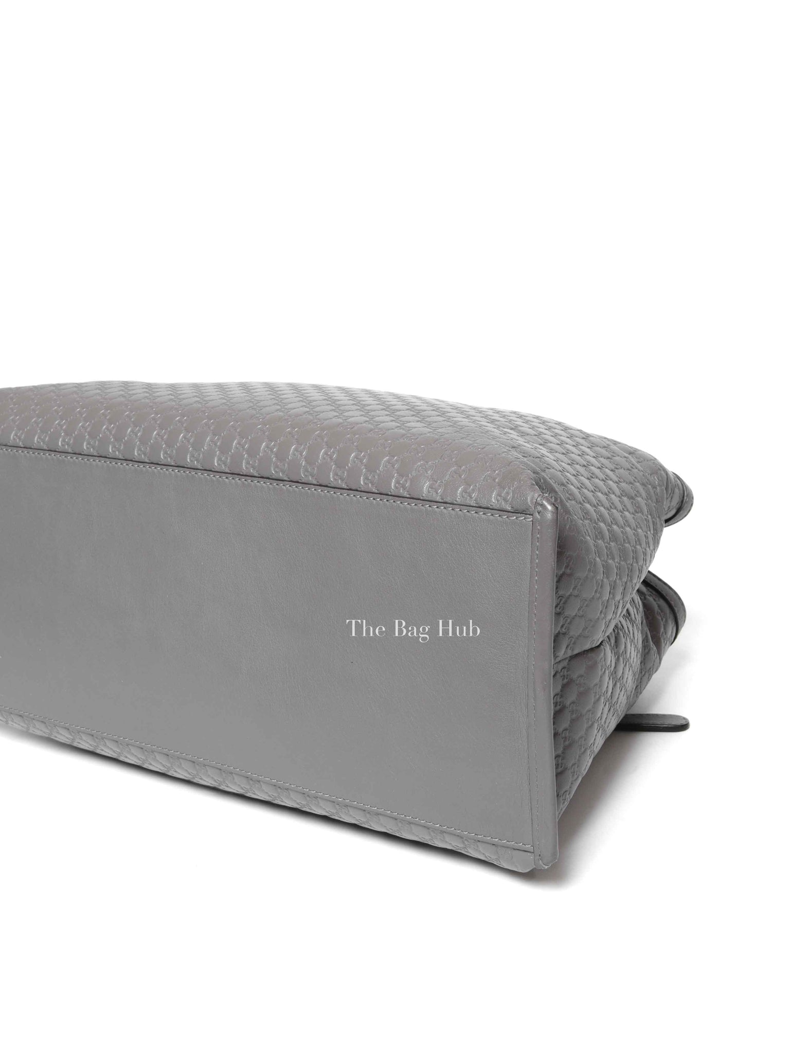 Gucci Gray Leather Guccissima Loess Medium 2way Bag