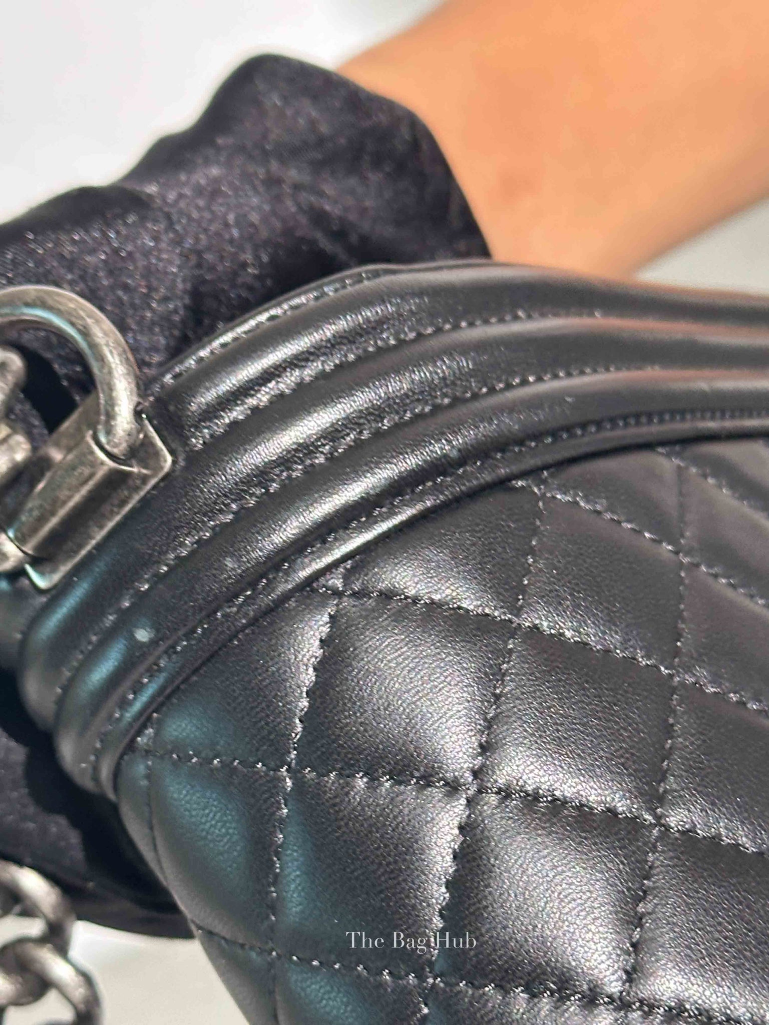 Chanel Black Calfskin Large Le Boy RHW