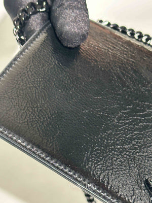 Saint Laurent Black Patent Monogramme Medium Kate Shoulder Bag BHW