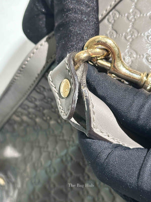 Gucci Gray Leather Guccissima Loess Medium 2way Bag