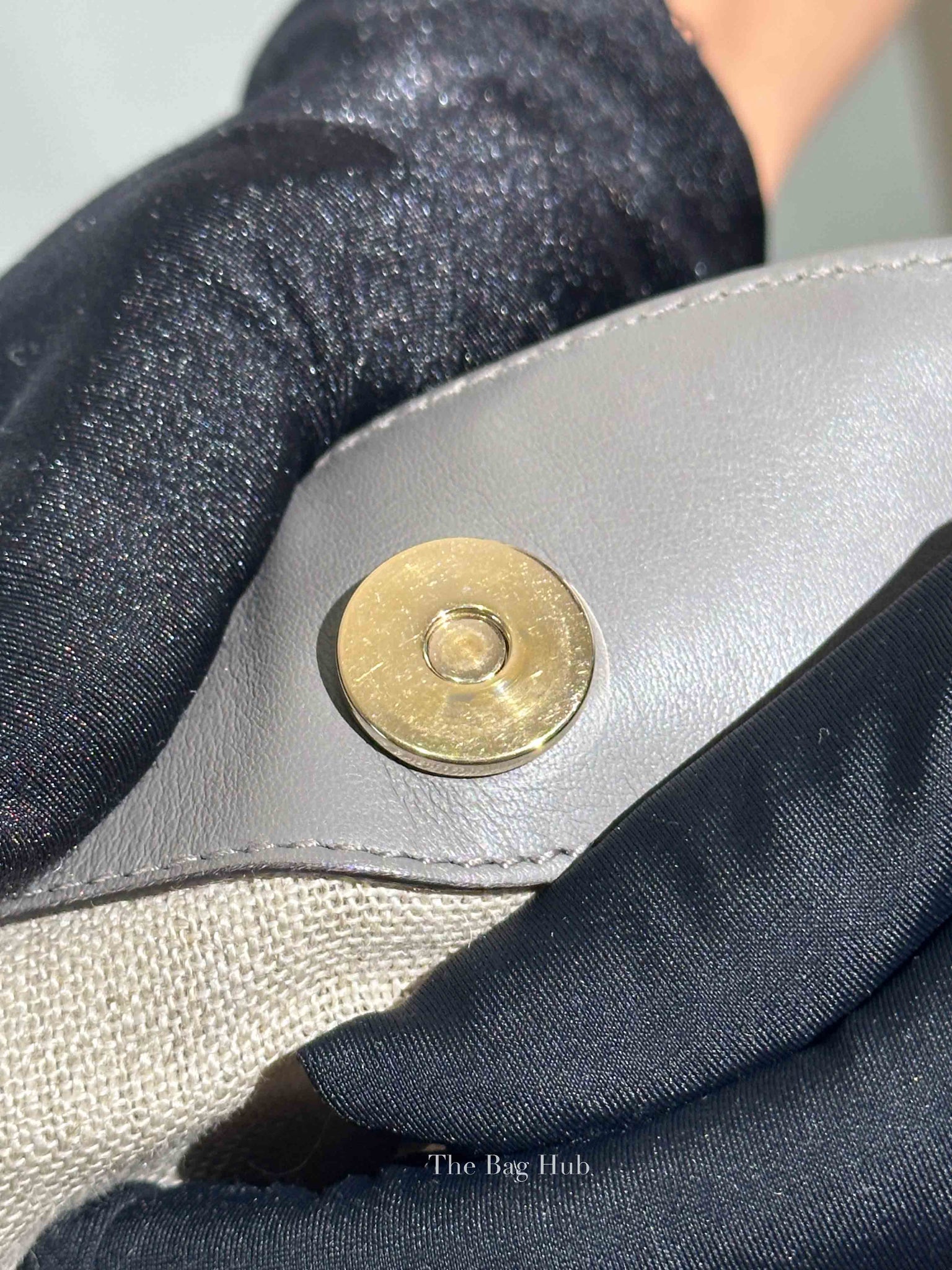 Gucci Gray Leather Guccissima Loess Medium 2way Bag