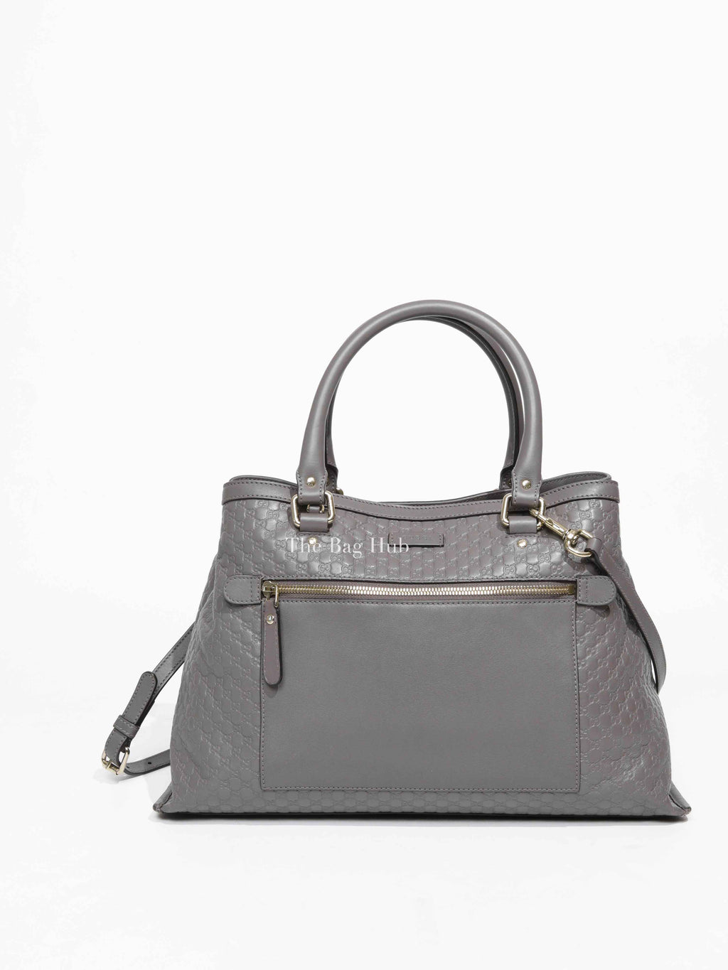 Gucci Gray Leather Guccissima Loess Medium 2way Bag