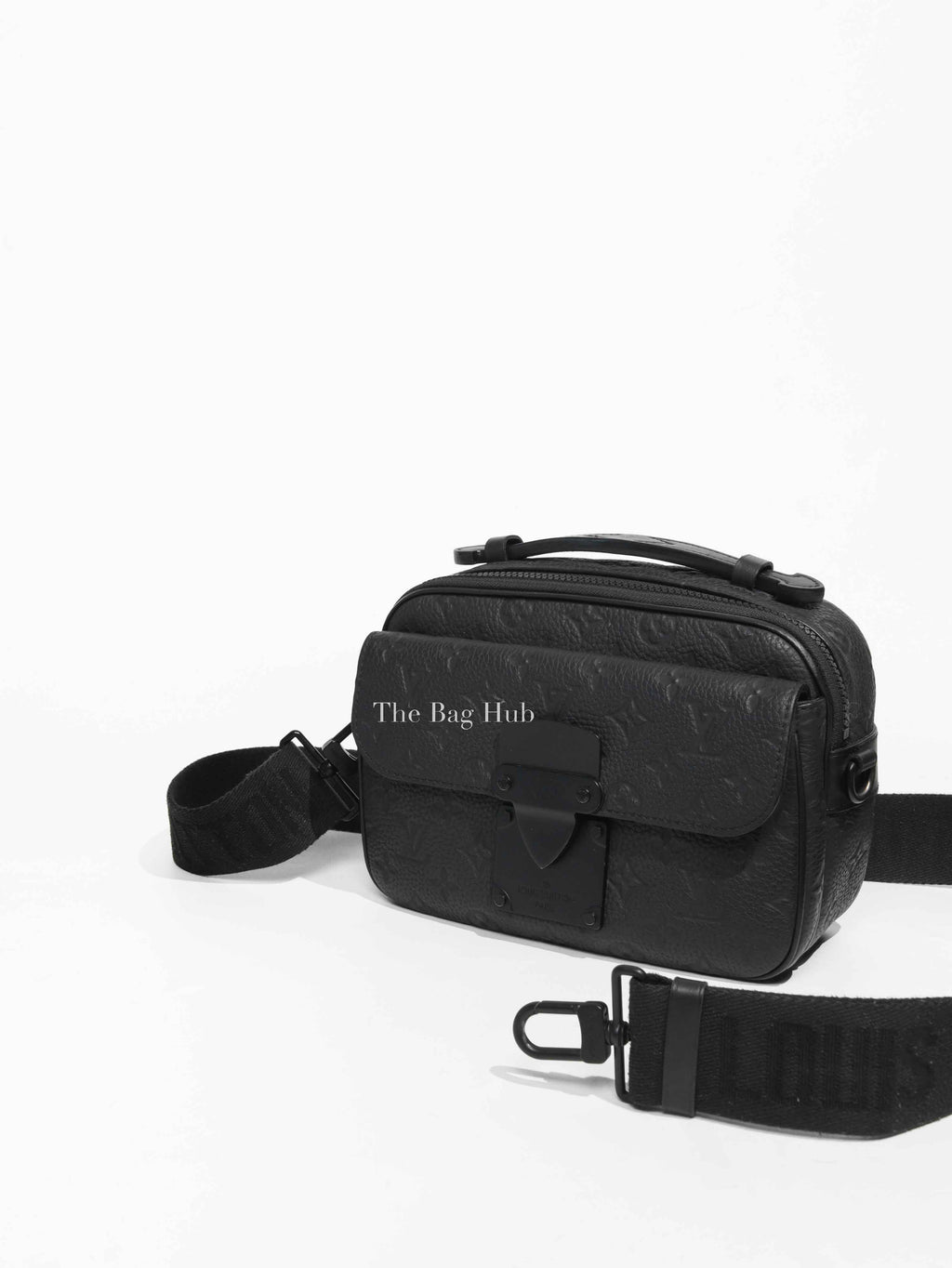 Louis Vuitton Black Taurillon S Lock Messenger Bag