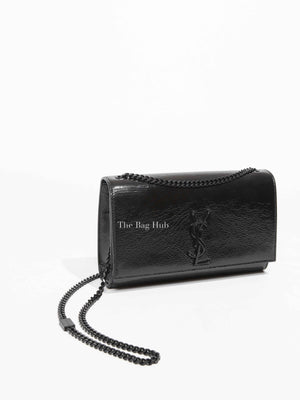 Saint Laurent Black Patent Monogramme Medium Kate Shoulder Bag BHW