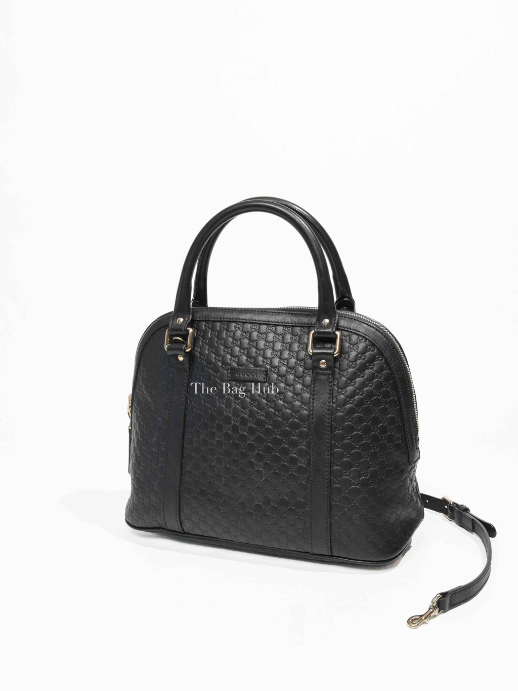 Gucci Black Micro Guccissima Leather Medium Dome Crossbody Bag
