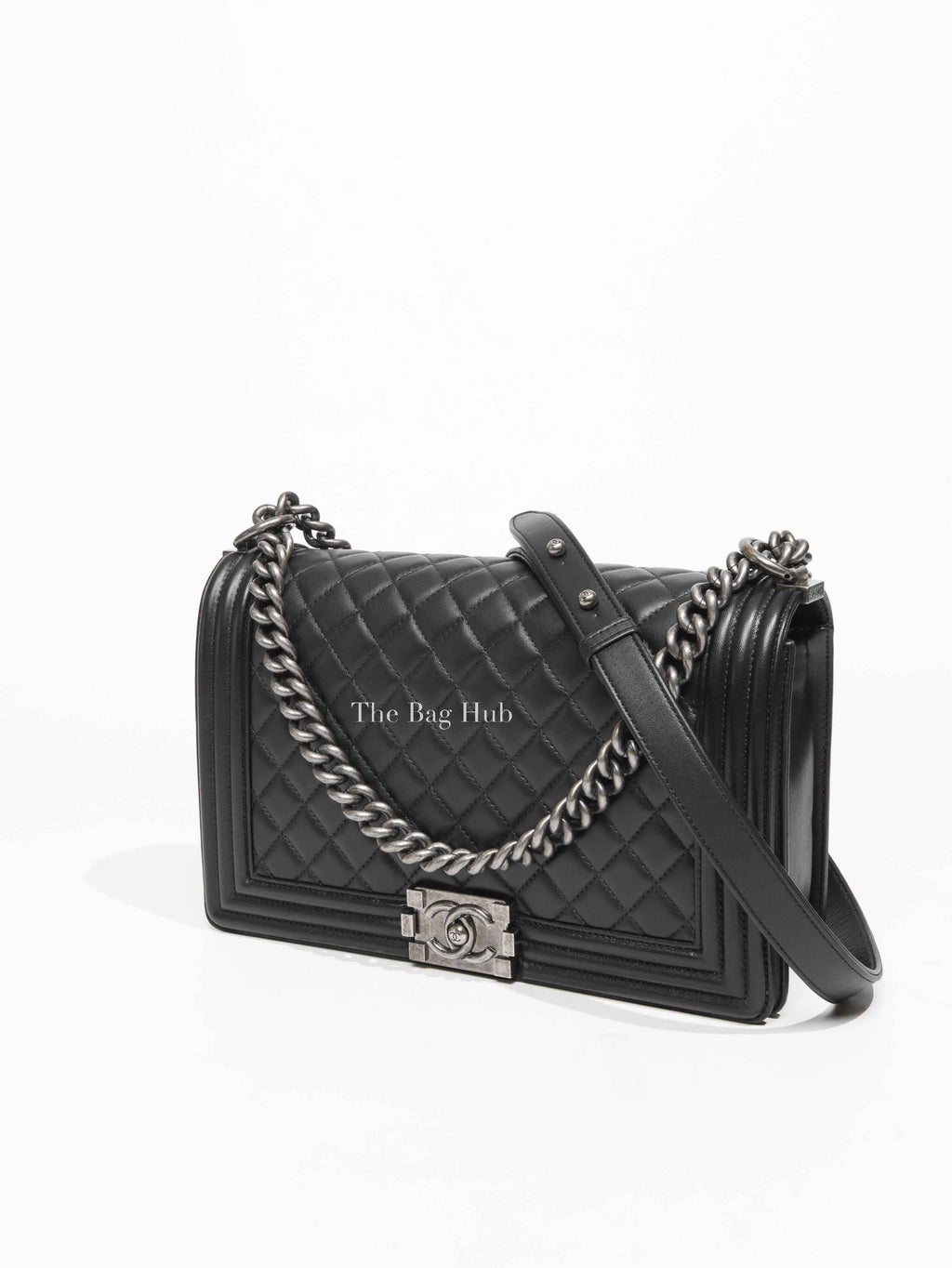 Chanel Black Calfskin Large Le Boy RHW