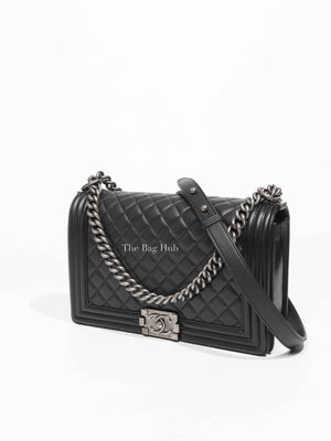 Chanel Black Calfskin Large Le Boy RHW