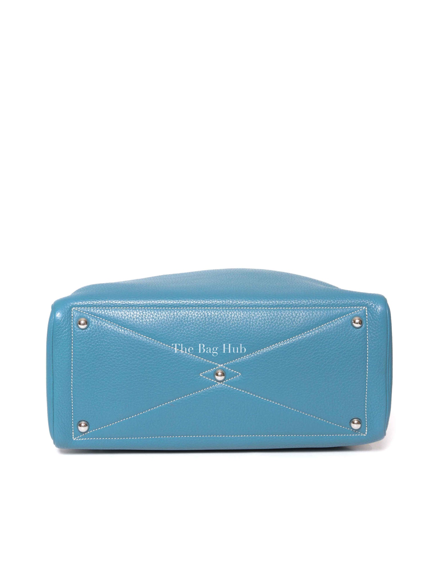 Hermes Blue Jean Taurillon Clemence Victoria II 35 Bag