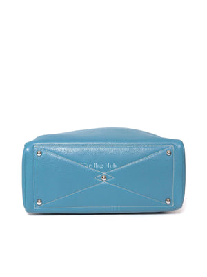 Hermes Blue Jean Taurillon Clemence Victoria II 35 Bag