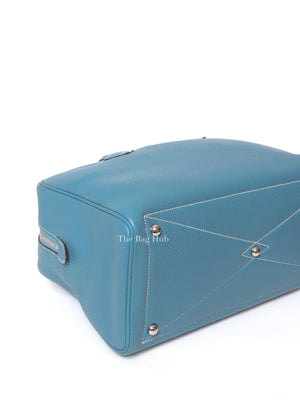 Hermes Blue Jean Taurillon Clemence Victoria II 35 Bag