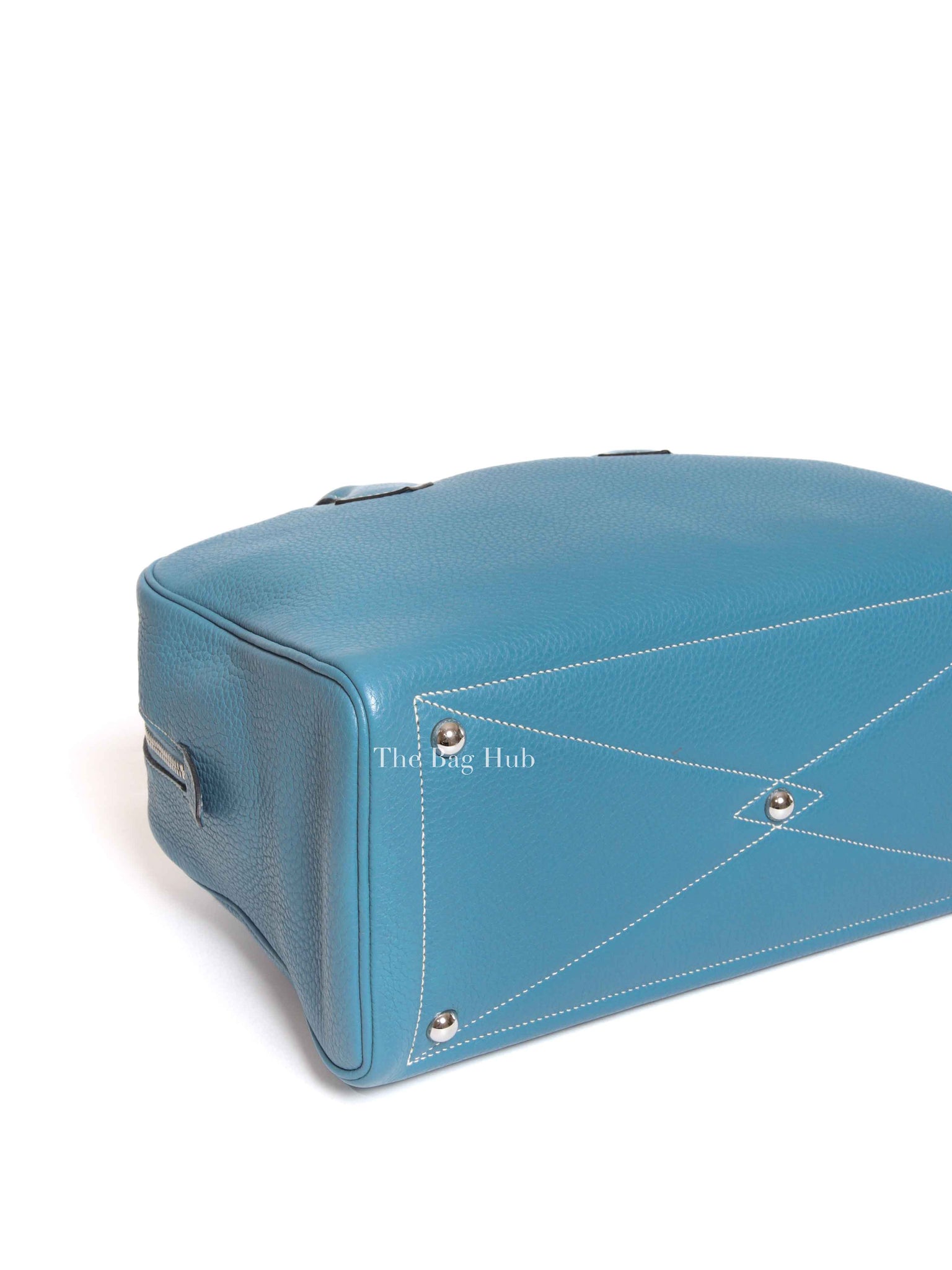 Hermes Blue Jean Taurillon Clemence Victoria II 35 Bag