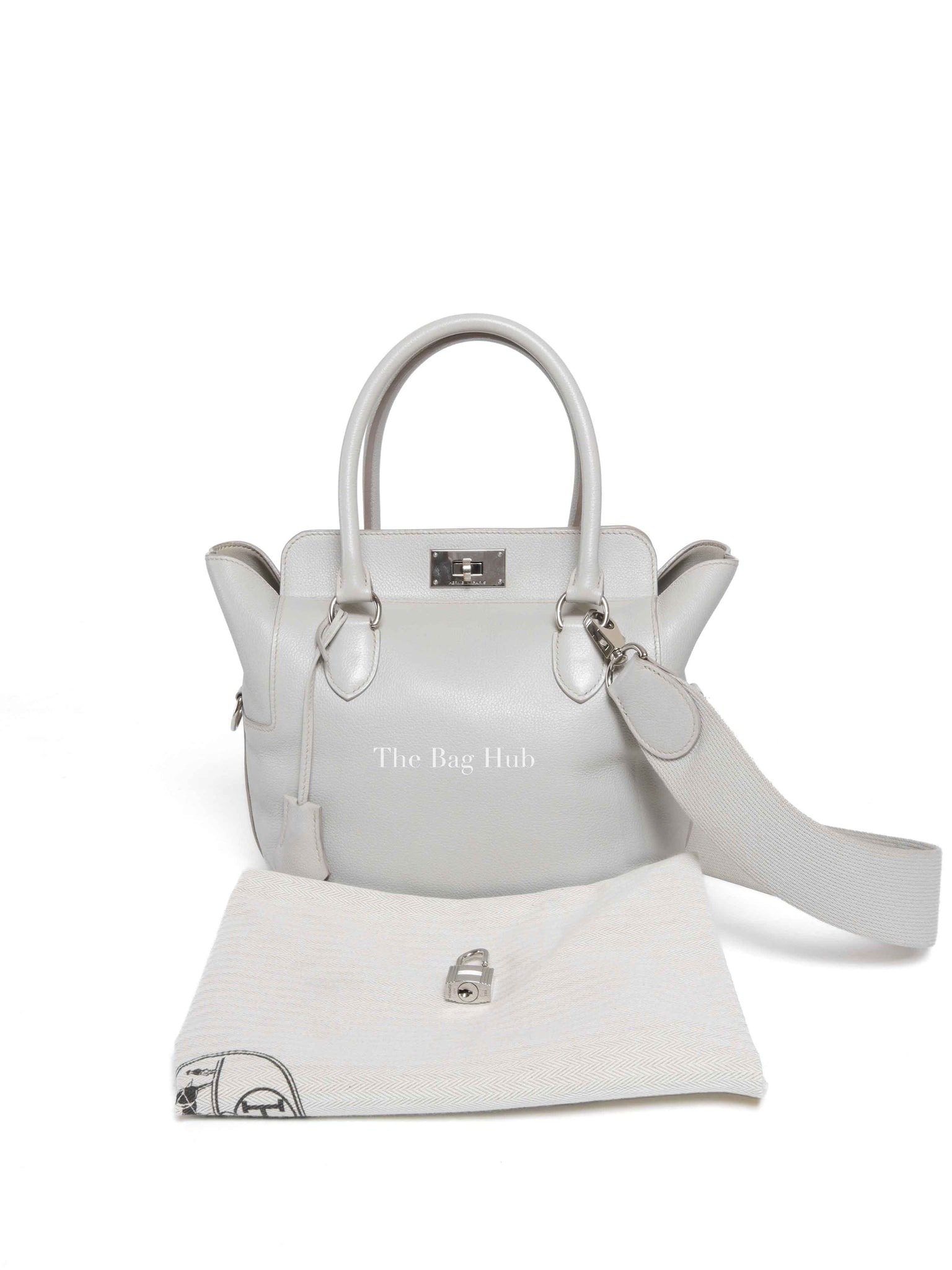 Hermes Gris Pearl Evercolor Toolbox 20 PHW